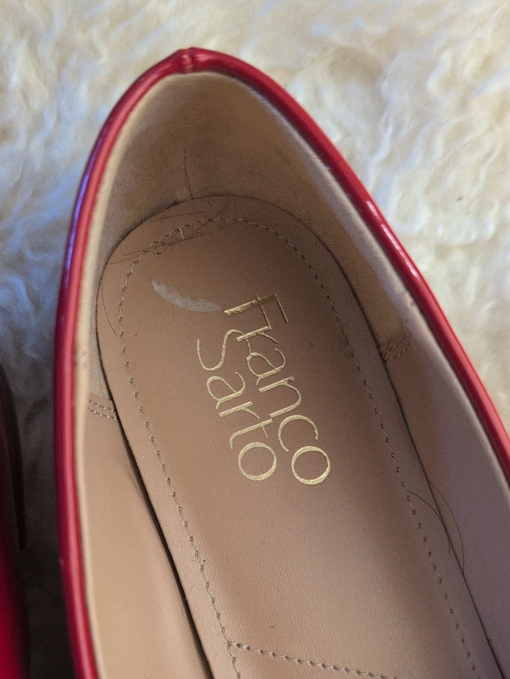 Franco Sarto Valie Red Patent Mary Jane Flats Size 8 - Picture 3 of 6